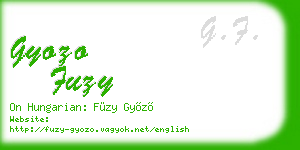 gyozo fuzy business card