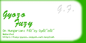 gyozo fuzy business card